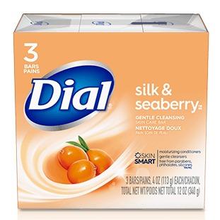 Dial Omega Moisture Glycerin Bar Soap, Sea Berries, 3 x 4 oz