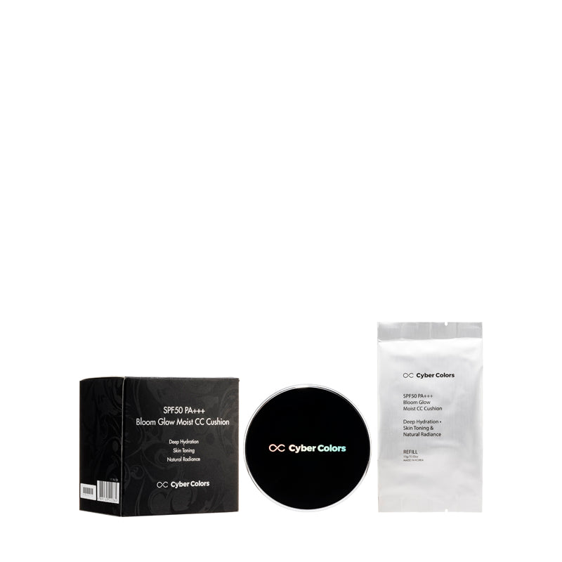 Cyber Colors Bloom Glow Moist Cc Cushion SPF50 Pa+++ W/ Refill 30G