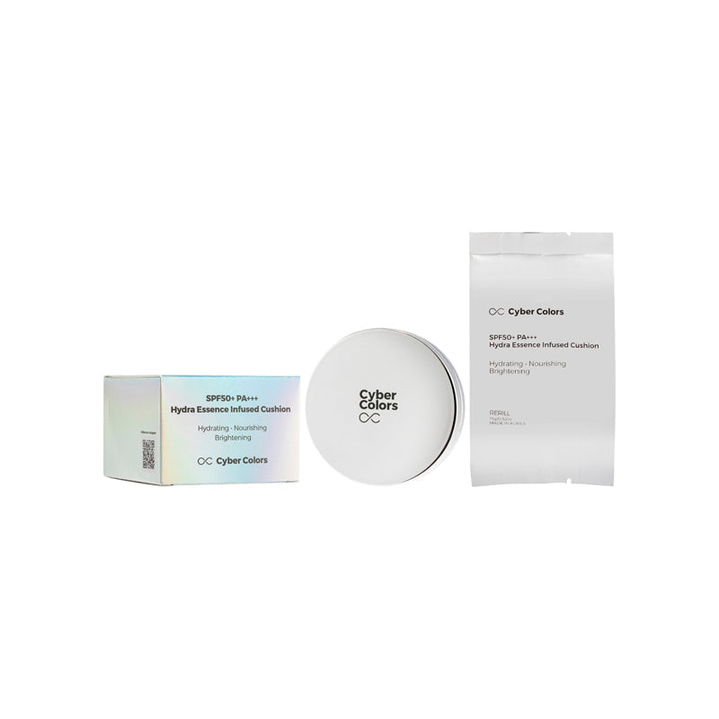 Cyber Colors Hydra Essence Infused Cushion SPF50+ Pa+++ 2PCS
