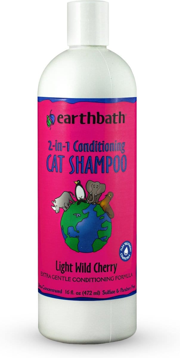 Earthbath 2-in-1 Light Wild Cherry Conditioning Cat Shampoo