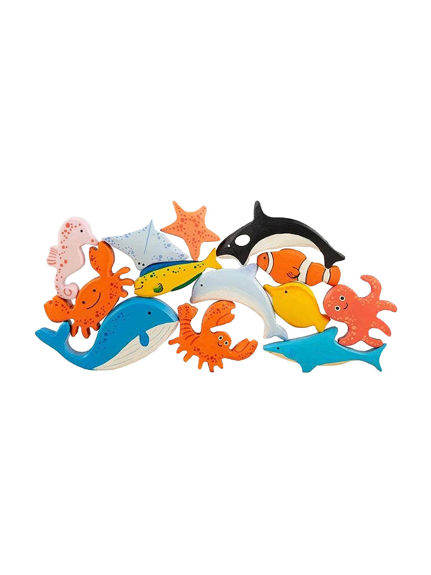 Heirloom Wooden Marine Creatures Stacking Puzzle