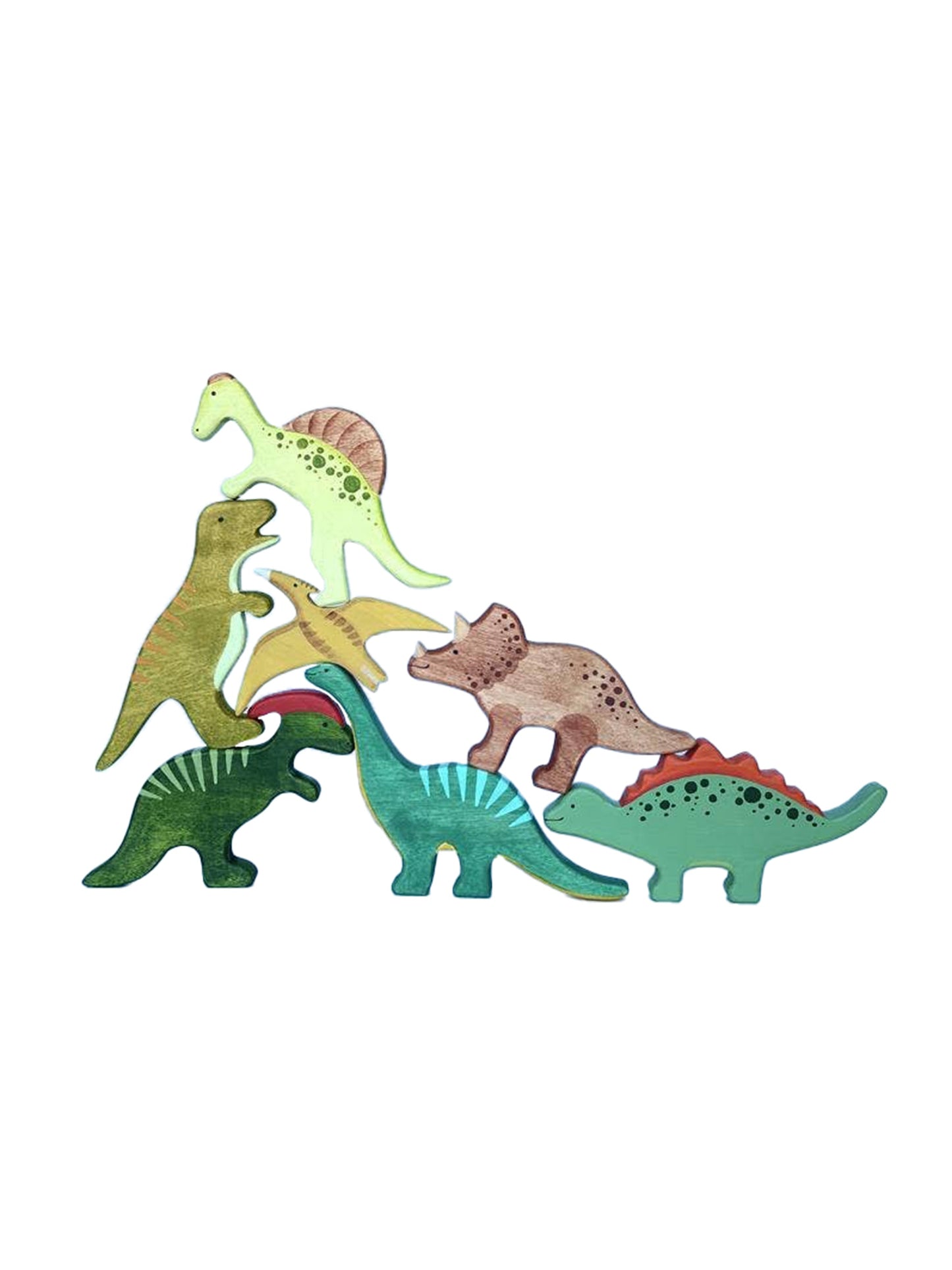 Heirloom Wooden Dinosaur Figures Set