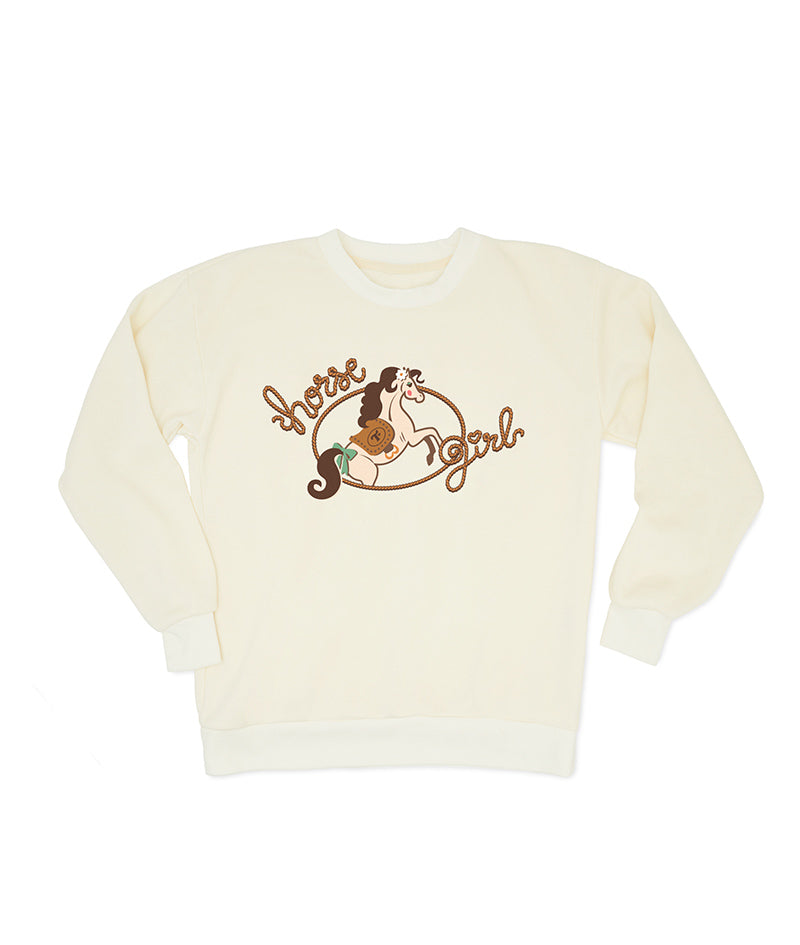 Horse Girl Drop Shoulder Crewneck