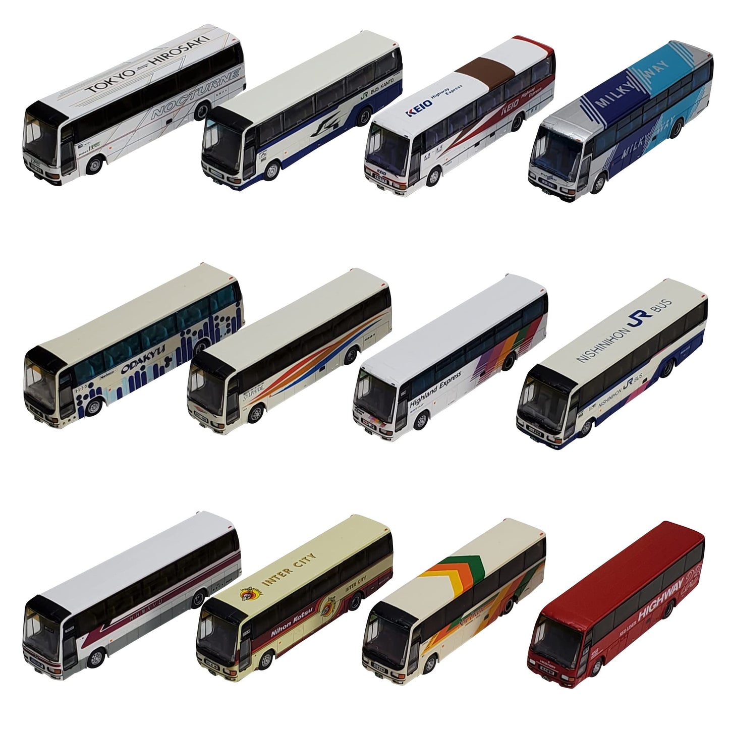 TOMYTEC The Bus Collection No.30 12 Buses Randomly Packed N Scale