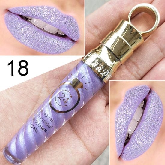 Waterproof Long Lasting Matte+Shimmer Nude Glitter Lip Gloss BENNYS