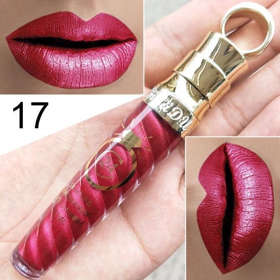 Waterproof Long Lasting Matte+Shimmer Nude Glitter Lip Gloss BENNYS
