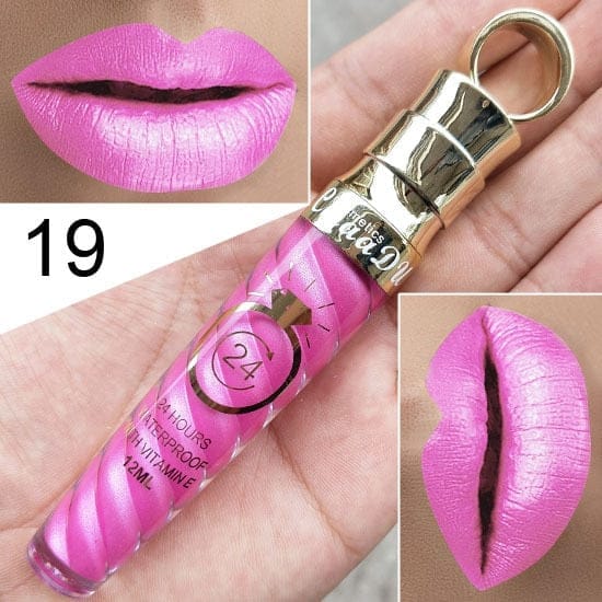 Waterproof Long Lasting Matte+Shimmer Nude Glitter Lip Gloss BENNYS