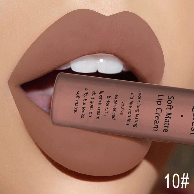 Waterproof Matte Nude Lipstick Pigment Red Long Lasting Lip Gloss BENNYS