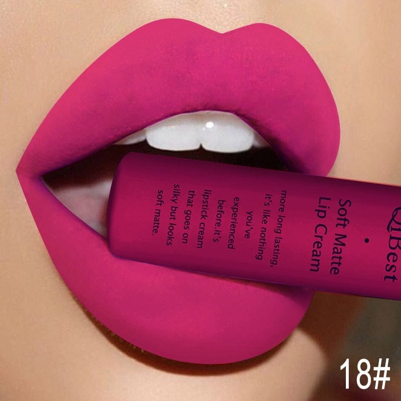 Waterproof Matte Nude Lipstick Pigment Red Long Lasting Lip Gloss BENNYS