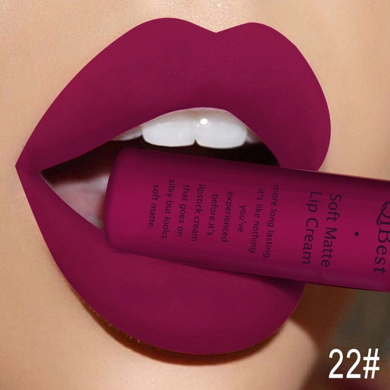 Waterproof Matte Nude Lipstick Pigment Red Long Lasting Lip Gloss BENNYS