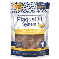 ProDen - Plaque Off System Dental Care Bones Mini Peanut Butter & Banana Flavour 12oz
