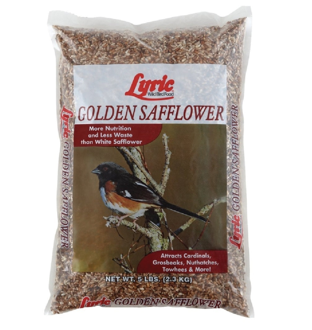 Lyric 26-47430 Golden Safflower Seed Wild Bird Food for Cardinals, 5 Lbs