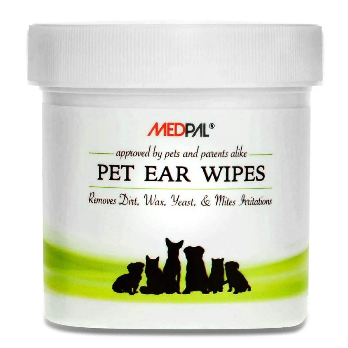 MedPal Cleaning Wipes for Dogs and Cats Prevent Ear Infections