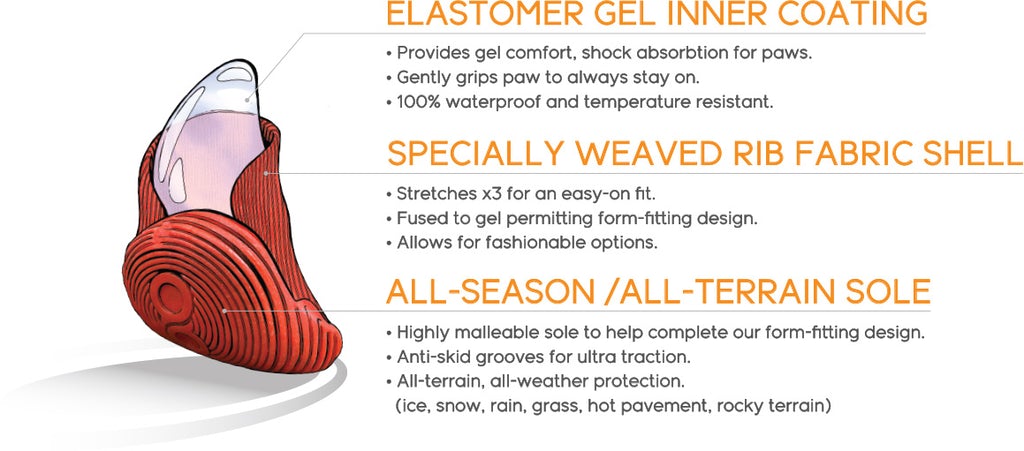 Goo-Eez Stretch and Go All Season Dog Boots