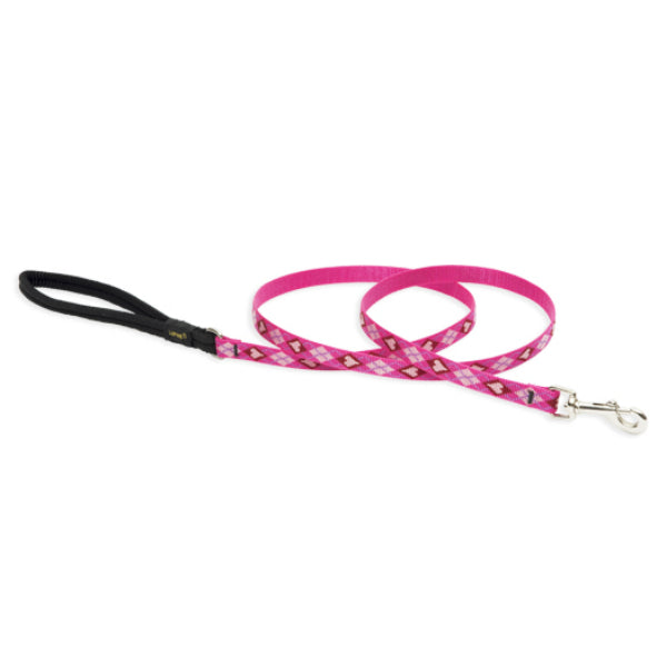 Lupine 14239 Originals Padded Handle Small Dog Leash, Puppy Love, 1/2" x 6'