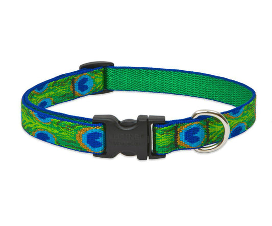 Lupine 32634 Originals Adjustable Collar for Small Dogs, Tail Feathers, 1/2" x 8-12"