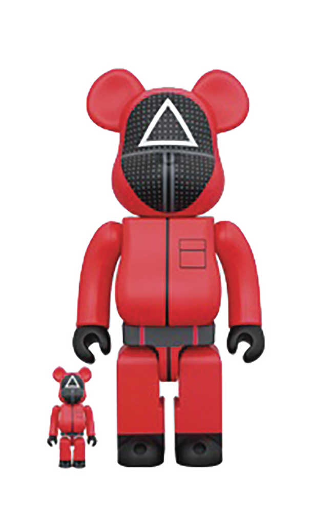 Squid Game Guard Triangle 100% & 400% Bearbrick Be@rbrick 2pk