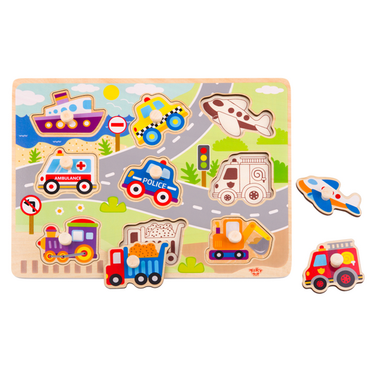 Vehicle Peg Kids Puzzle