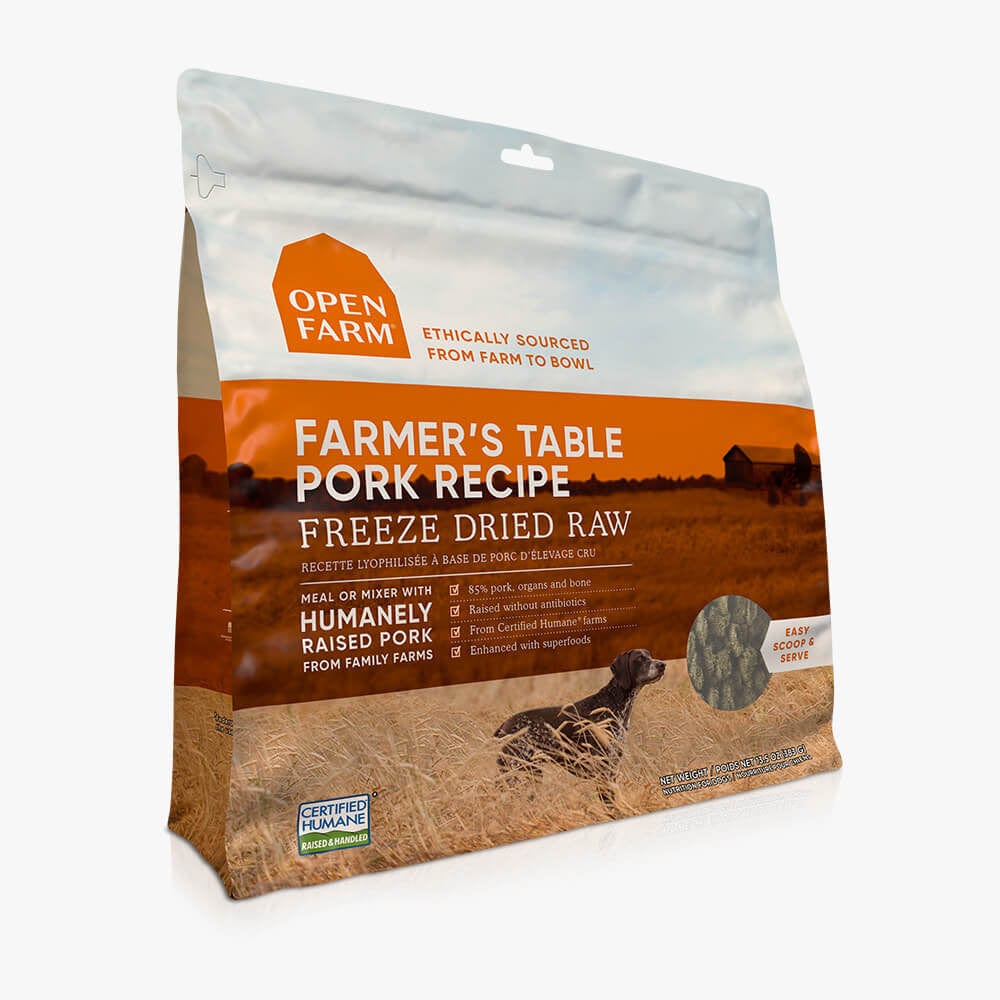 Open Farm Farmer's Table Pork Freeze Dried Raw Dog Food