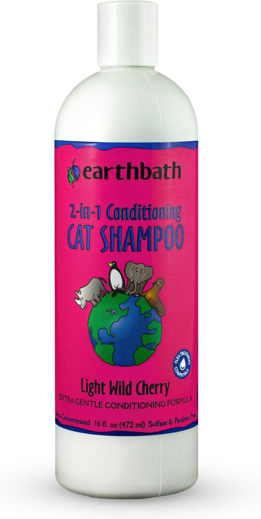 Earthbath 2-in-1 Light Wild Cherry Conditioning Cat Shampoo