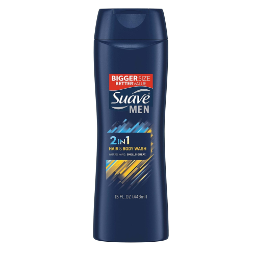 Suave Men Body Wash, Hair & Body 2 in 1, 12 oz