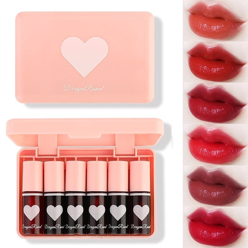 6 Pieces Lip Gloss Stain Long Lasting Liquid Lipstick Fashion Makeup