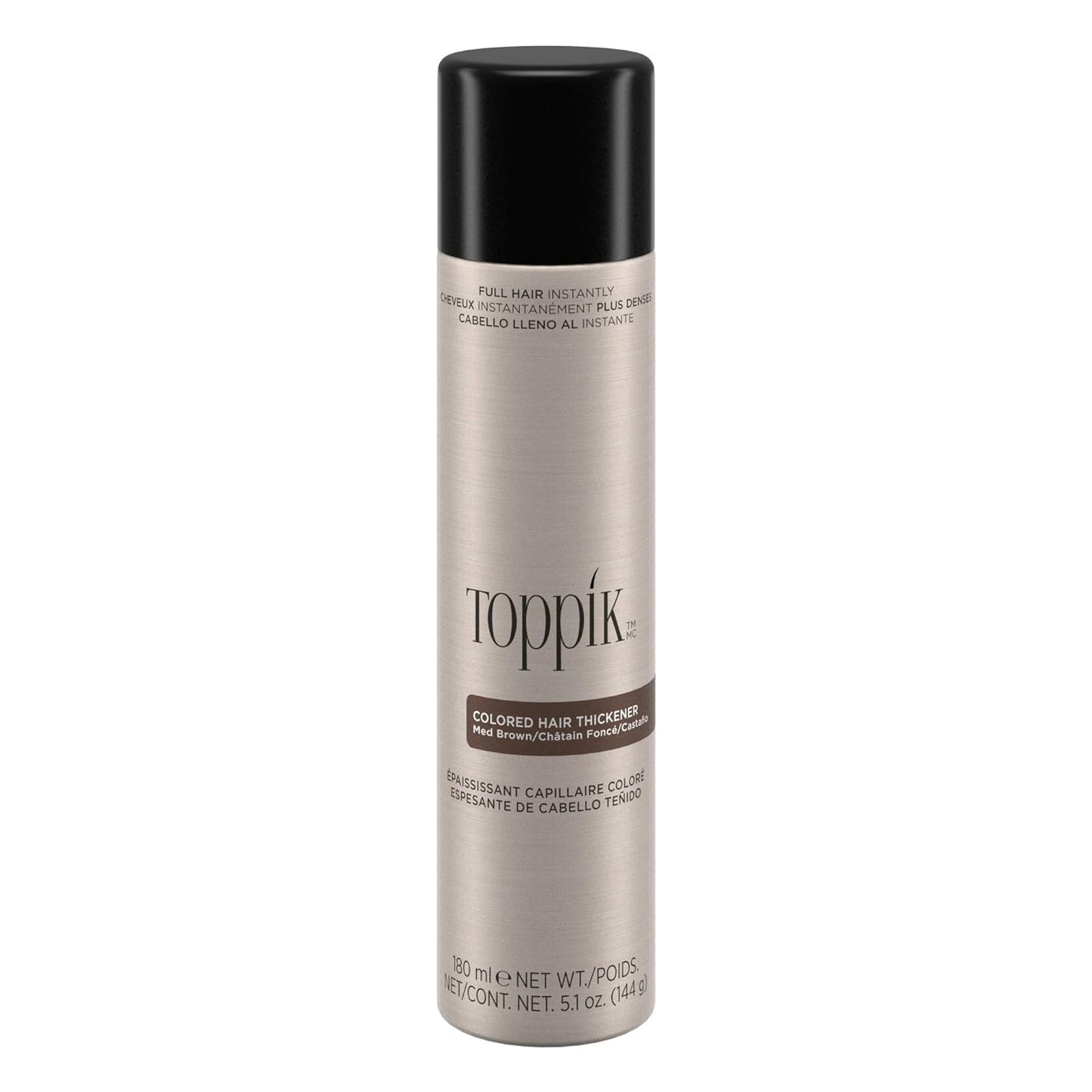 Toppik Colored Hair Thickener, Temporary Hair Color Spray for Root Touchup with Hair Thickening Fibers, 5.1 oz