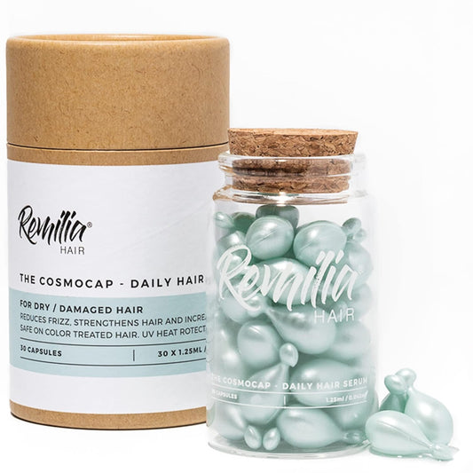 Hair Serum for Frizzy and Damaged Hair - Restorative Hair Oil Vitamins in Capsules - Hair Treatment for Women - Hair Treatment Oils for Damaged & Bleached Hair -30 Hair Oil Capsules by Remilia