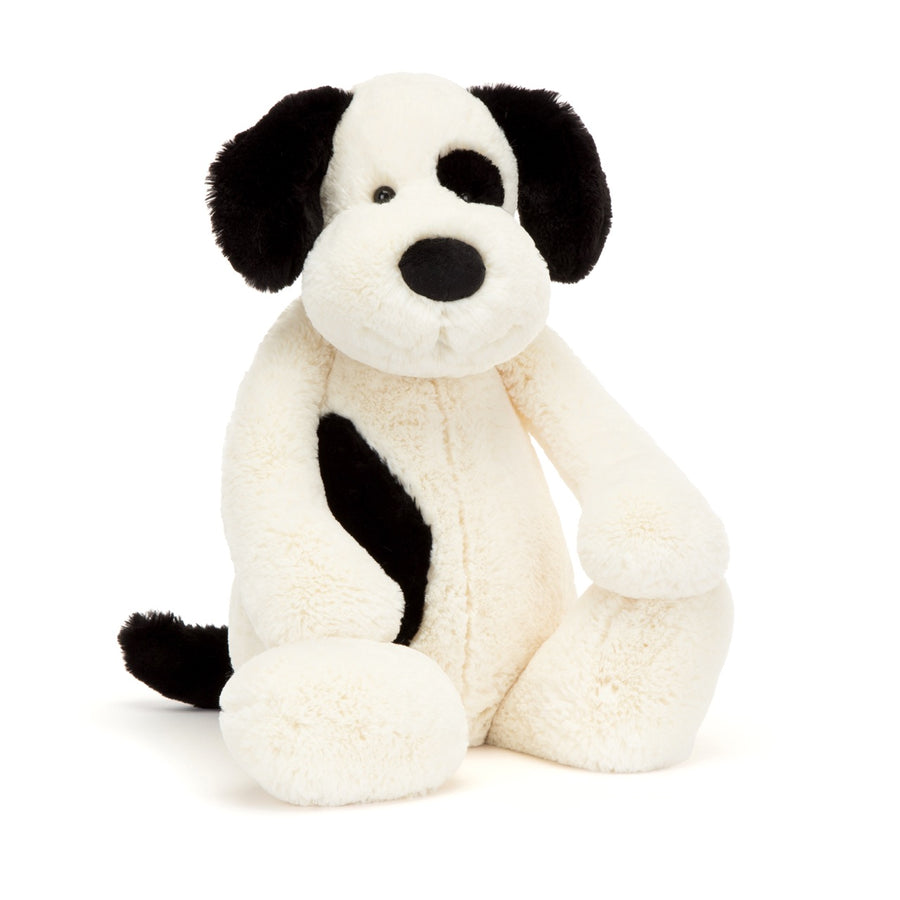 Jellycat Bashful Black & Cream Puppy | Really Big