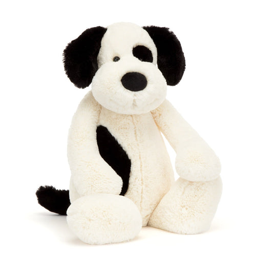 Jellycat Bashful Black & Cream Puppy | Really Big