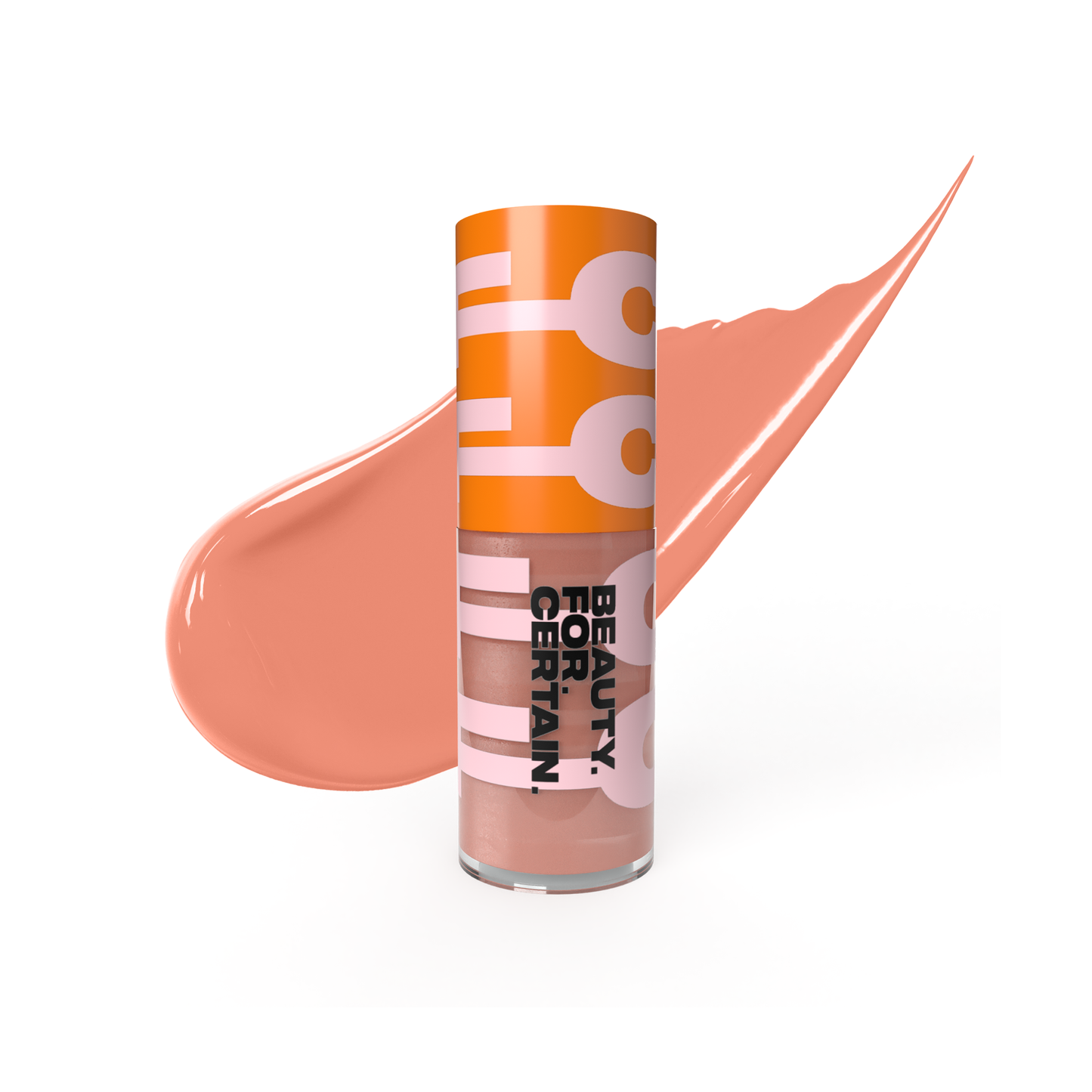 Component with swatch for Beauty. For. Certain. Matte Liquid Lipstick #26 Creamy Nude.