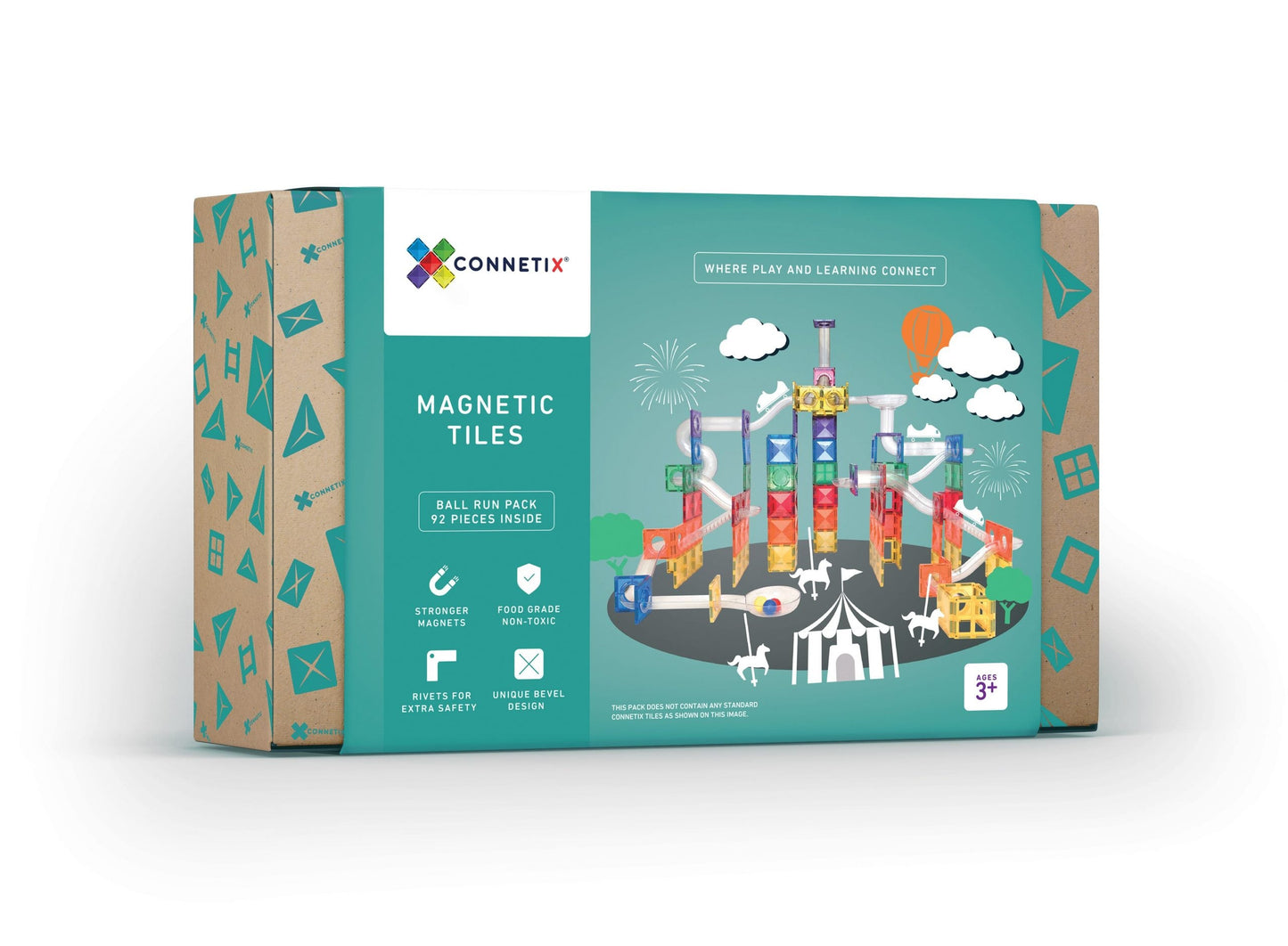 Connetix Tiles - 92 Piece Ball Run Pack