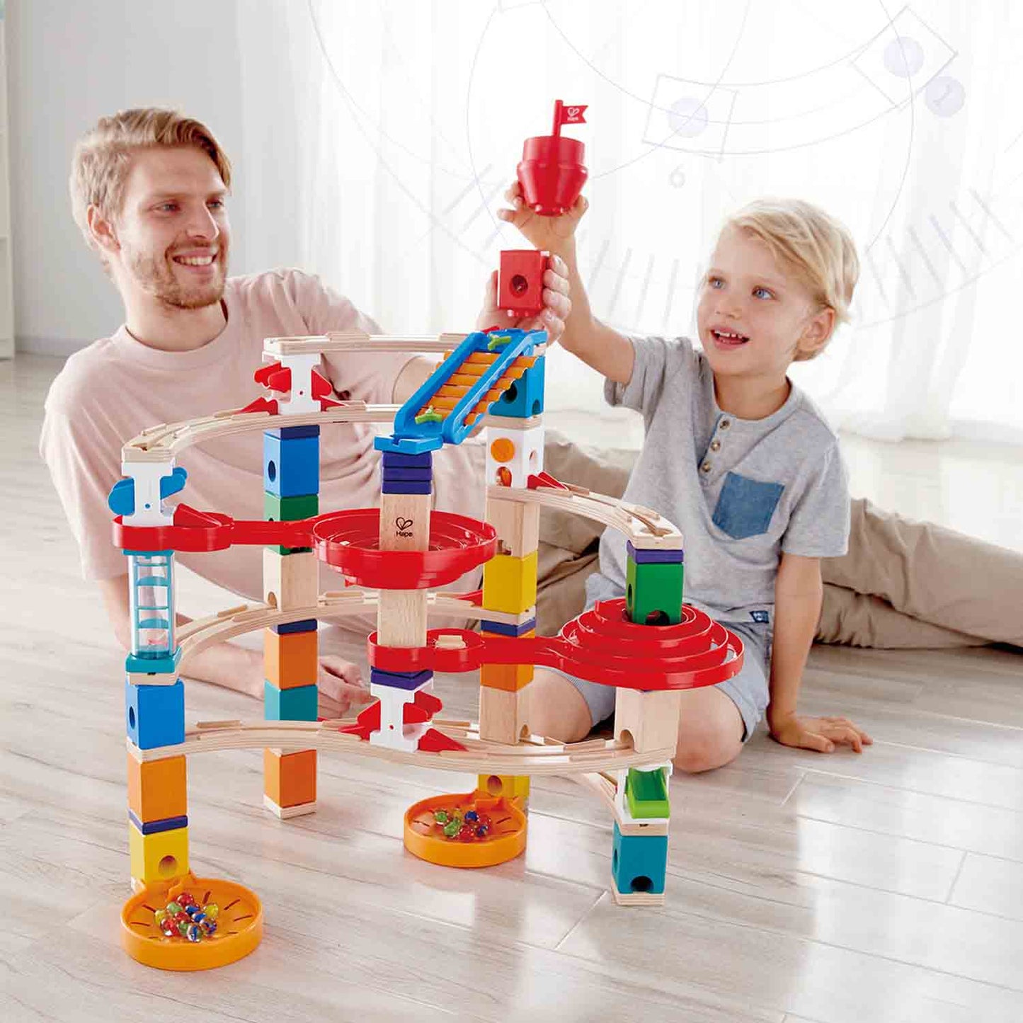 Super Spirals Wooden Marble Run