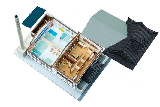 Tomytec Japan Eco-Lake Md04 Micro Doll House Public Bath Diorama Supplies