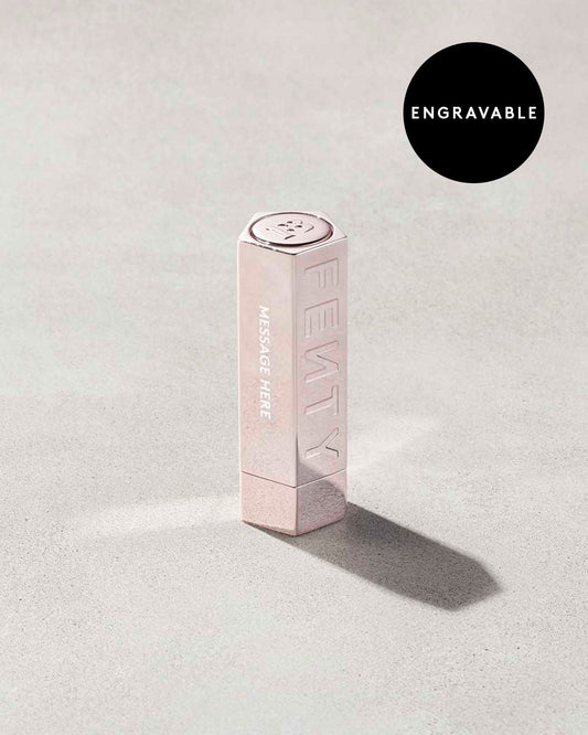 Fenty Icon The Case Engraved Semi-Matte Refillable Lipstick — Metallic Nude Engraved