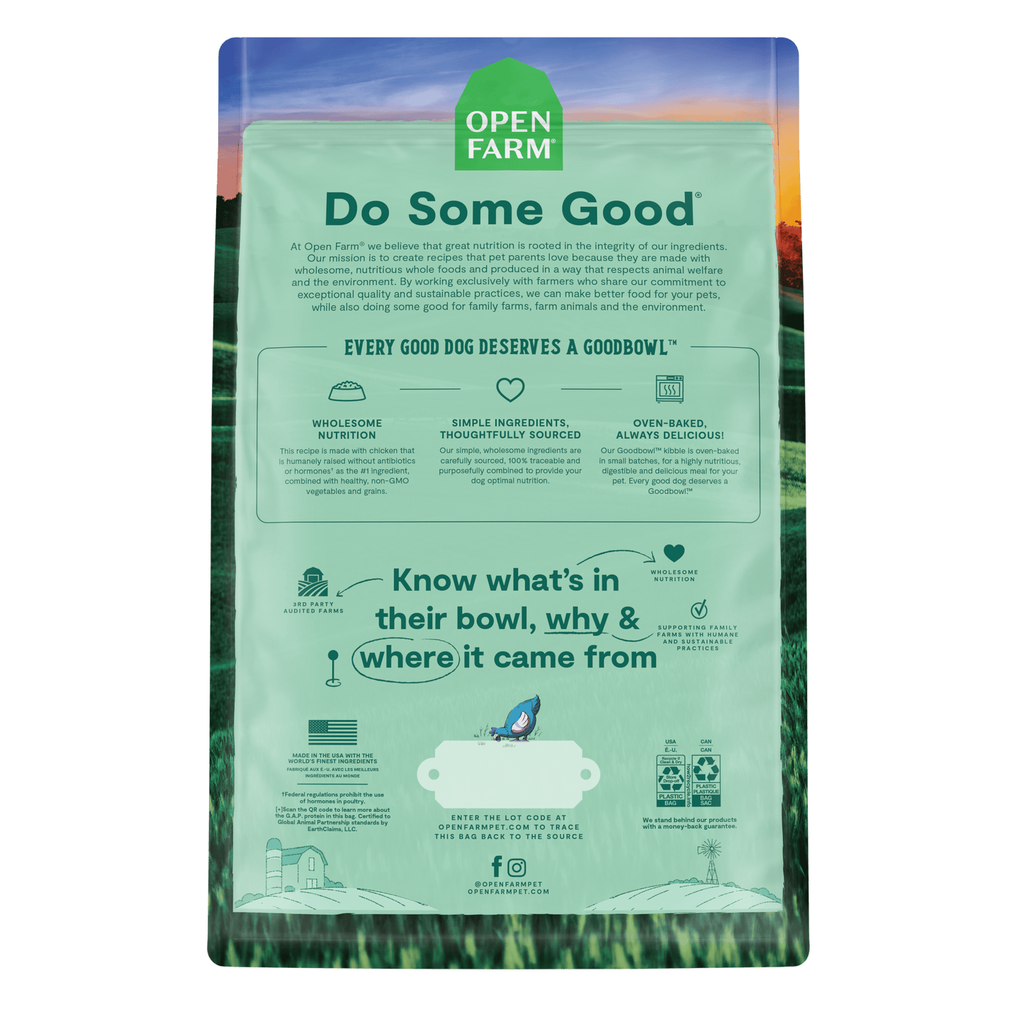 Open Farm Goodbowl Harvest Chicken and Brown Rice Recipe Baked Dry Dog Food