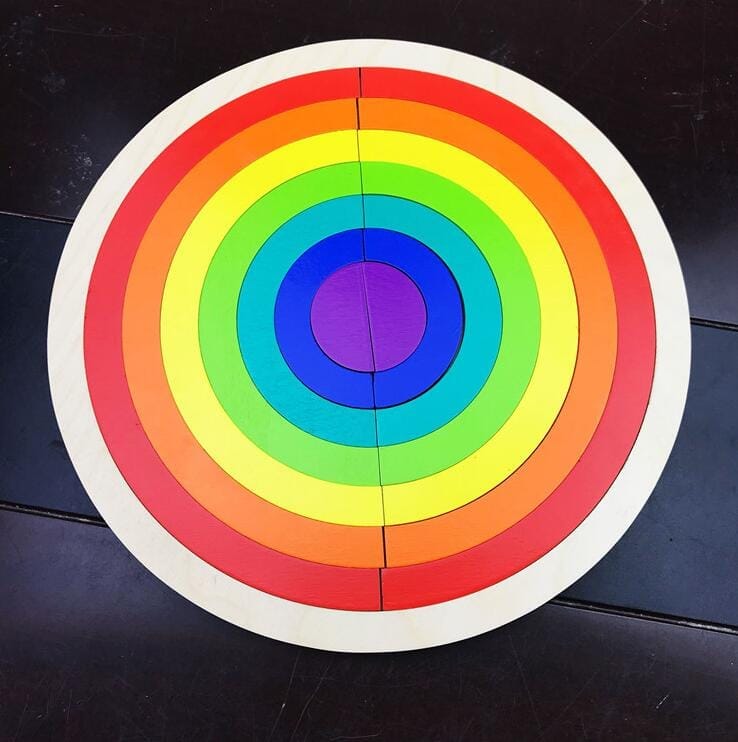 Jigsaw Puzzle Large 12-piece Arch Bridge Rainbow Building Blocks BENNYS