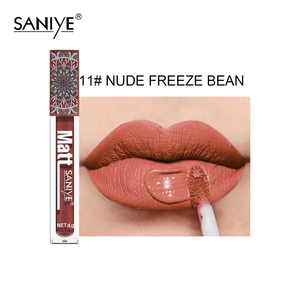 Nude Lip Gloss Waterproof Liquid Matte Lipstick Long Lasting 4g BENNYS