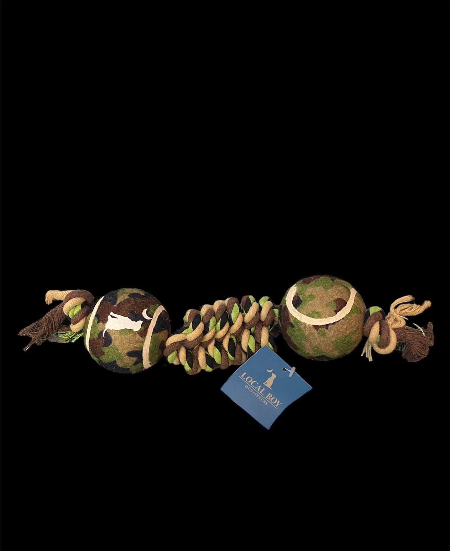 Local Boy Camo Rope Ball Dog Toy