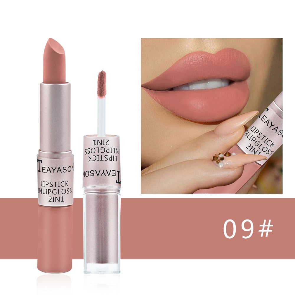 Double-Ended Non-Stick Cup Matte Lip Glosses