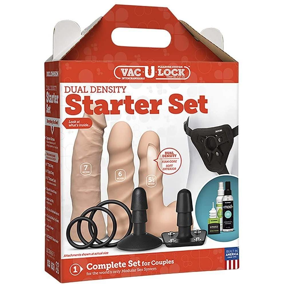 Doc Johnson Vac-U-Lock Dual Density Starter Set