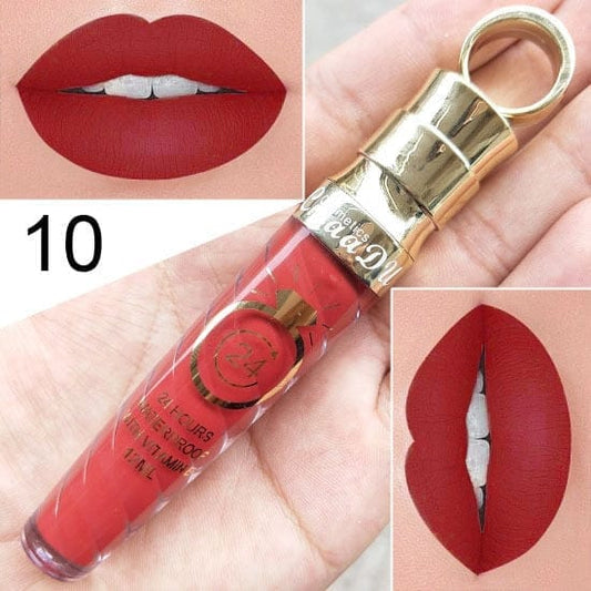 Waterproof Long Lasting Matte+Shimmer Nude Glitter Lip Gloss BENNYS