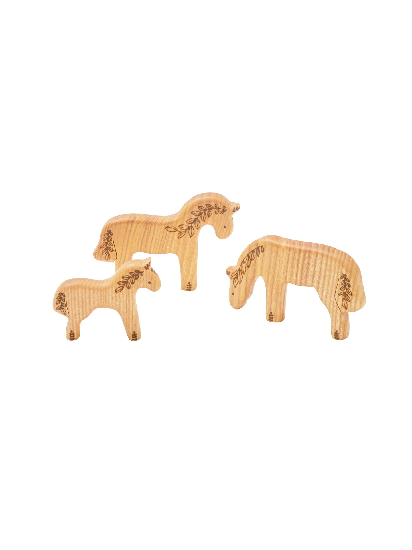 Wooden Horse Family Set
