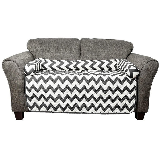 Chevron Reversible Quilted Pet Bed Chair Cover - Assorted Colors and Sizes Pet Supplies Large Black - DailySale