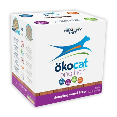 Okocat Natural Wood Clumping Litter Long Haired Breeds 6.7kg