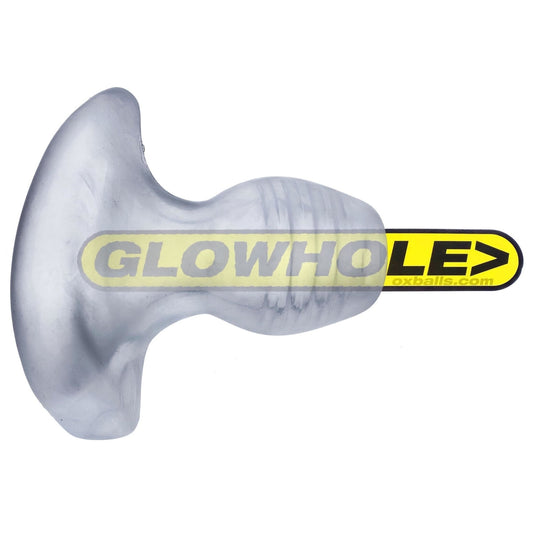 Glowhole-2 Buttplug W- Led Insert Large Clear Frost