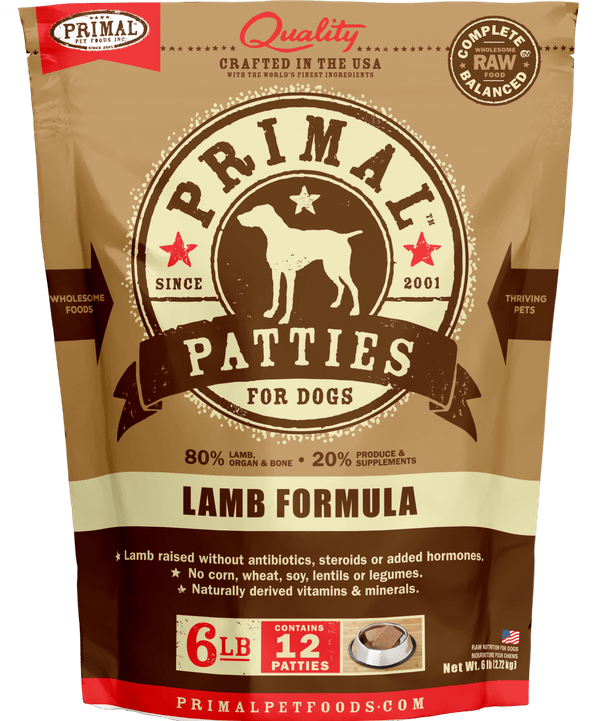 Primal Raw Frozen Lamb Formula For Dogs