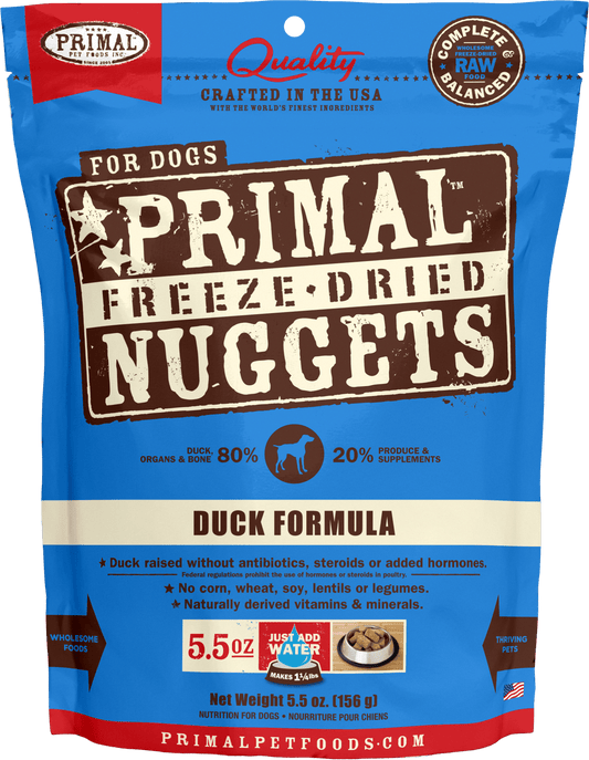 Primal Freeze Dried Nuggets Grain Free Duck Formula Dog Food